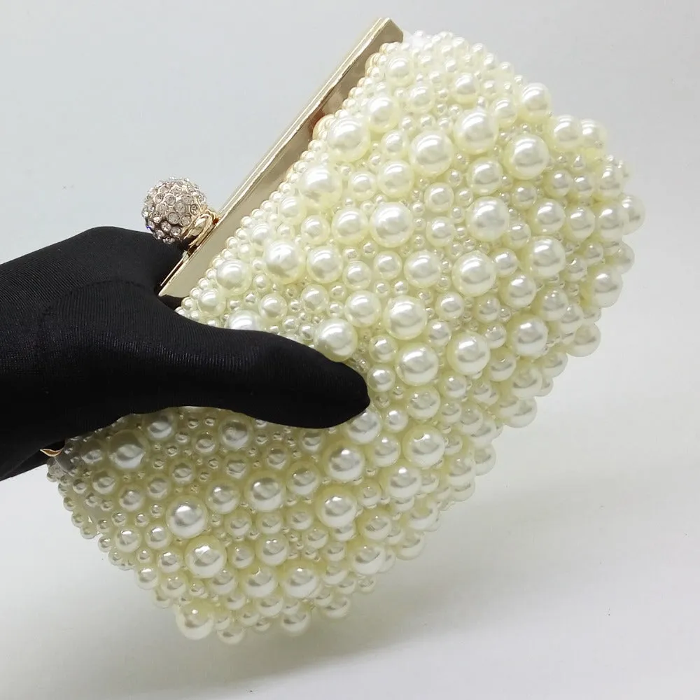 Pearl Beaded Clutch Purse
