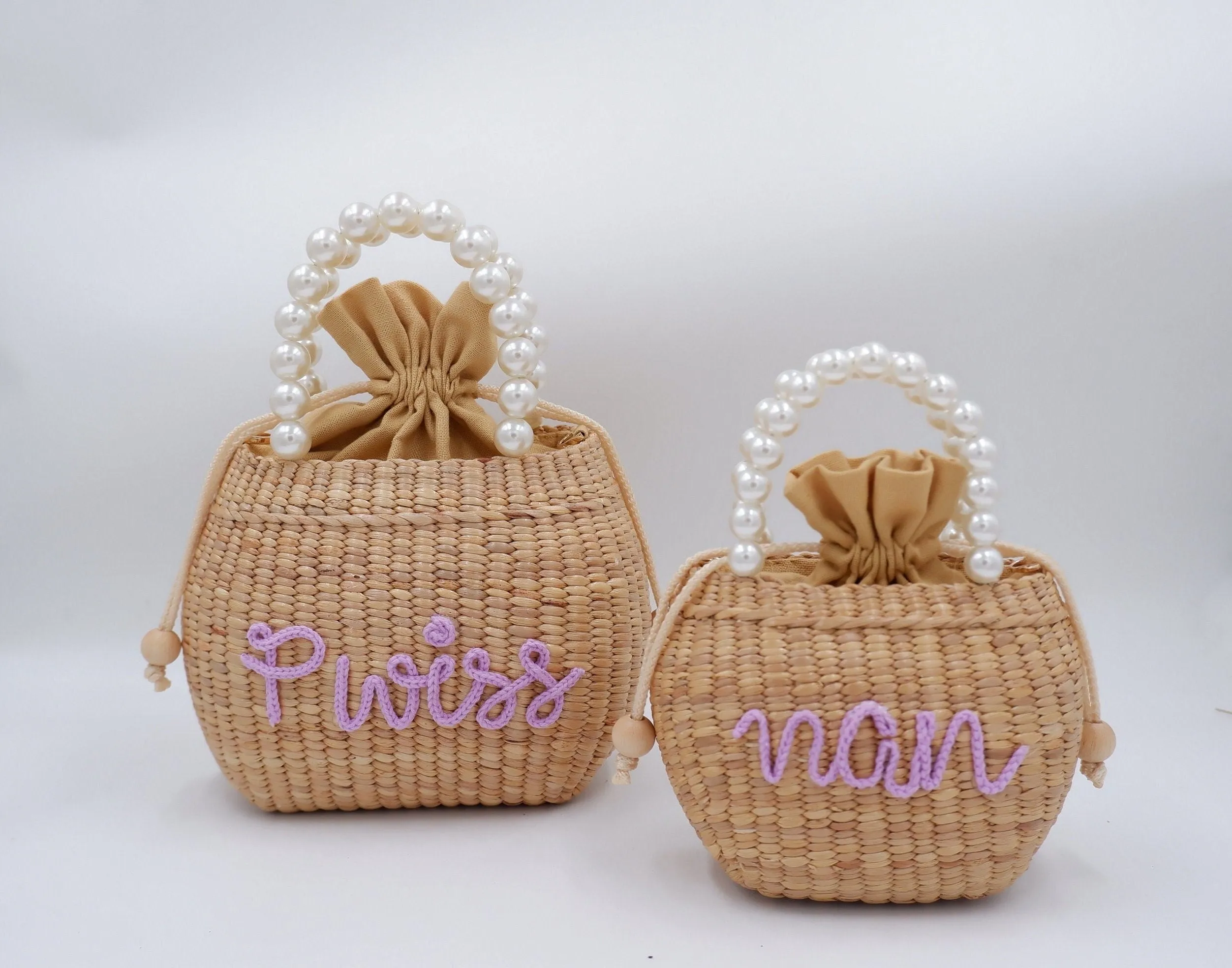 Personalised Mommy and Me Bags Pearl handbag