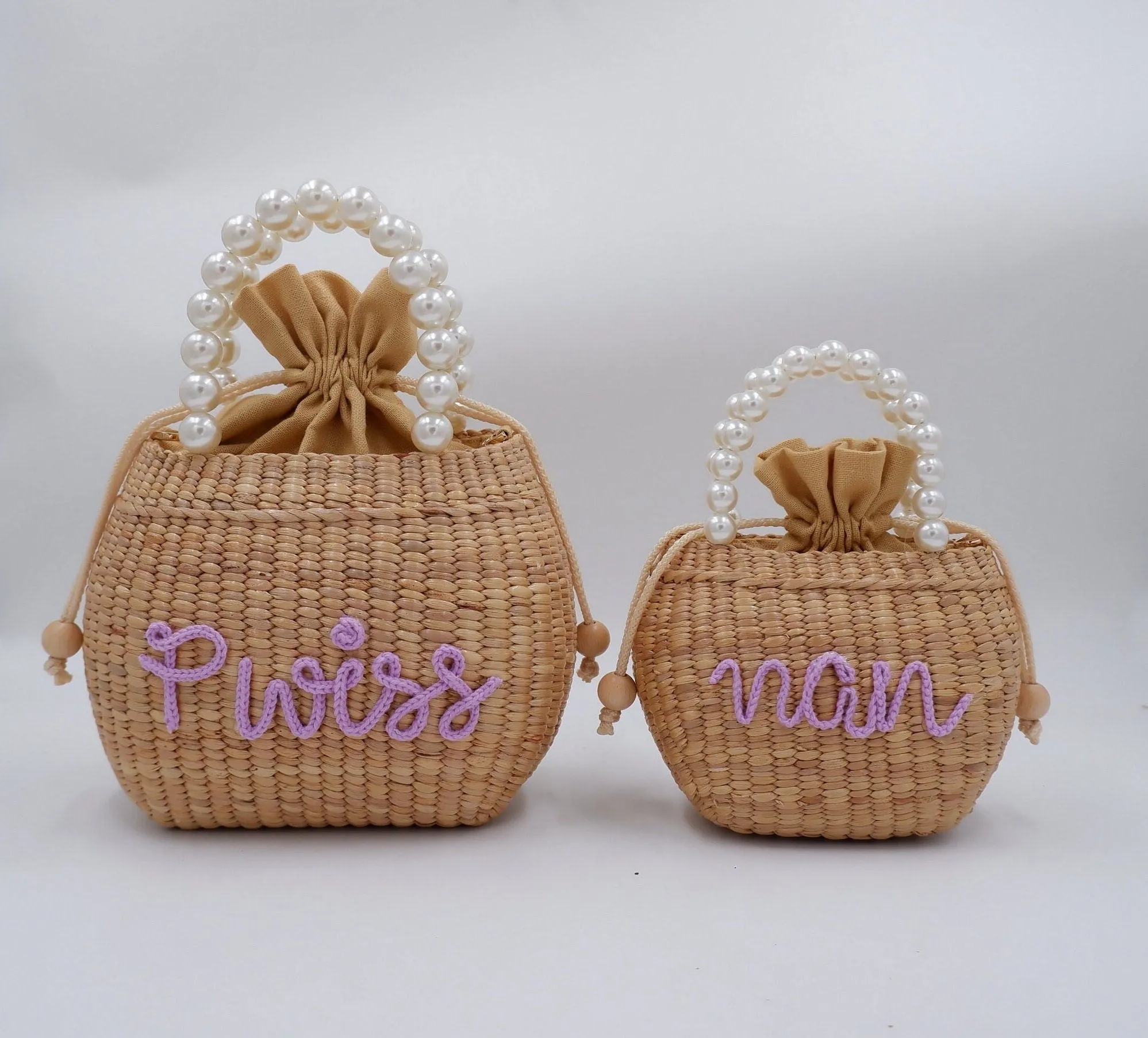 Personalised Mommy and Me Bags Pearl handbag