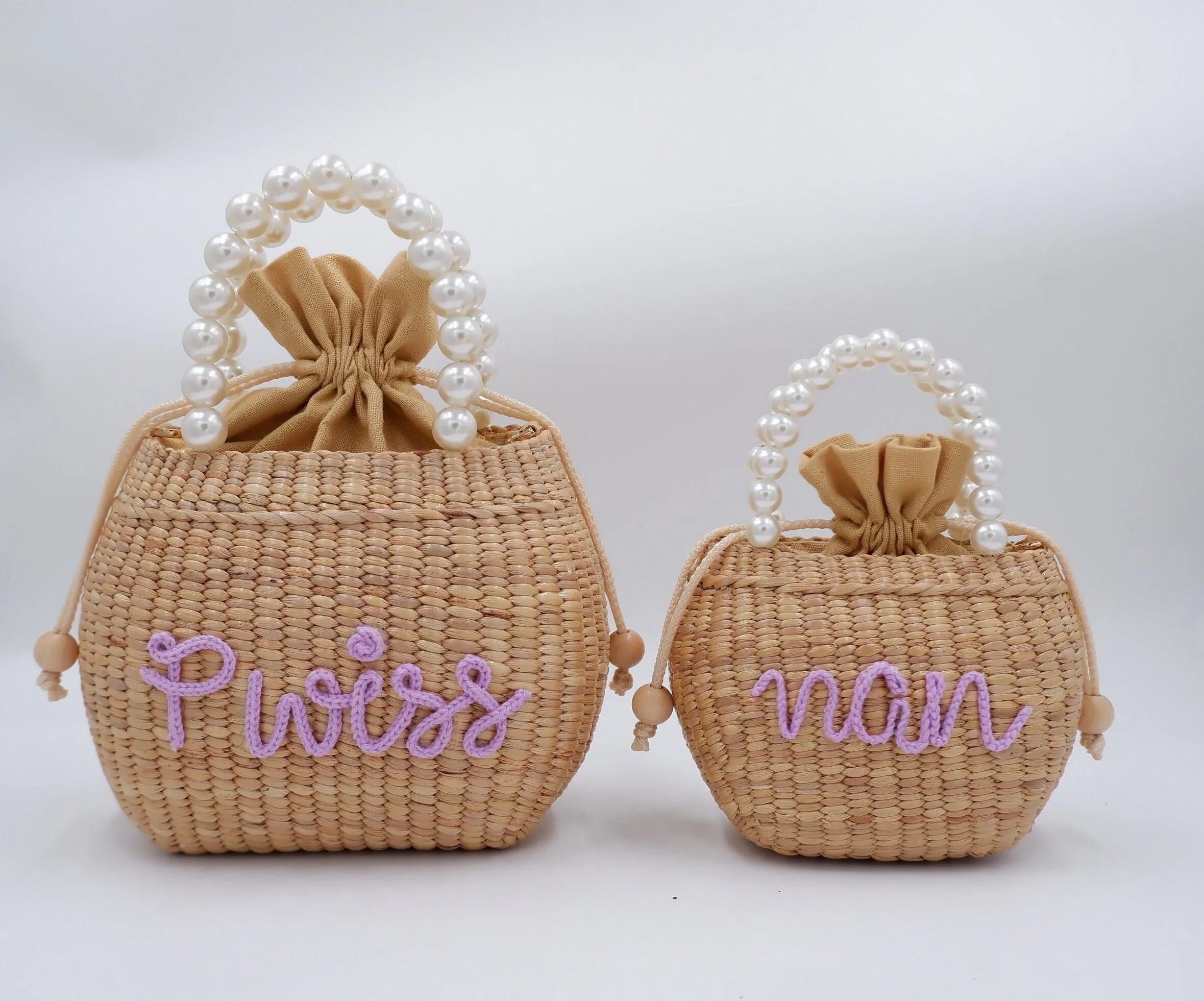 Personalised Mommy and Me Bags Pearl handbag