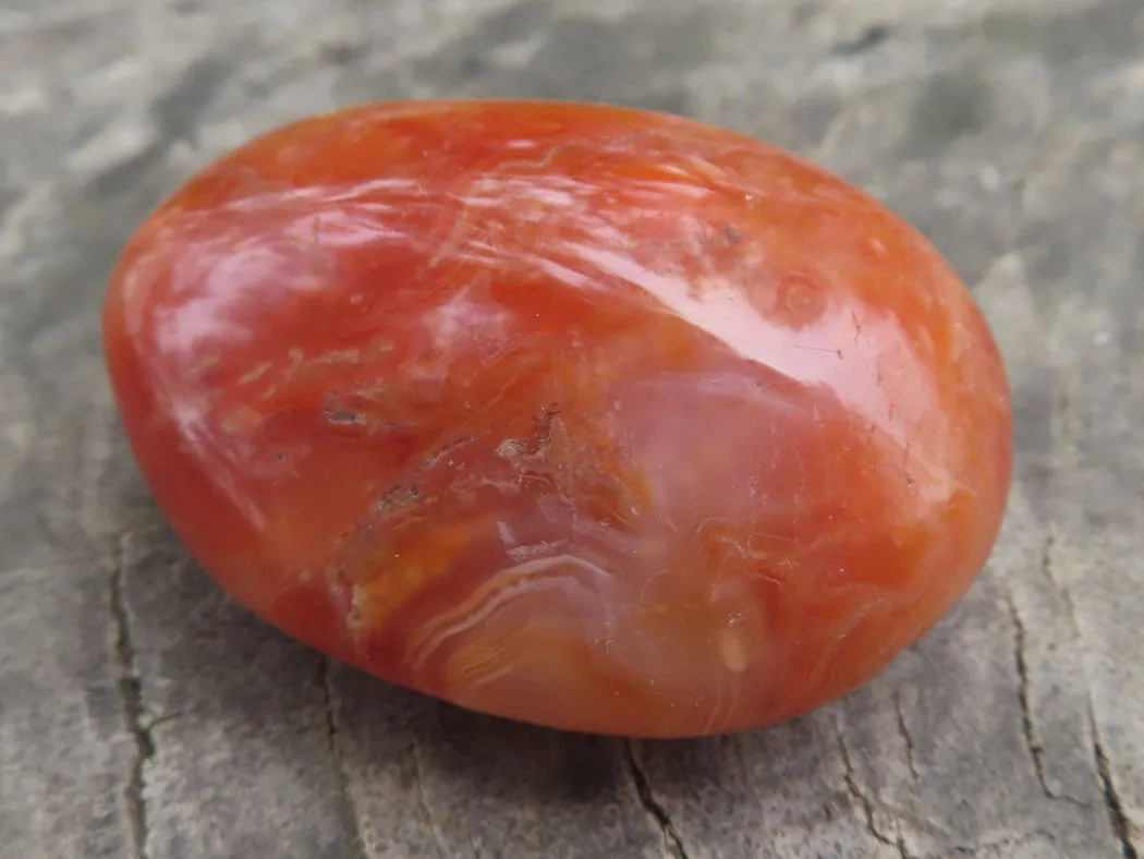 Polished Stunning Carnelian Agate Palm Stones  x 20 From Madagascar