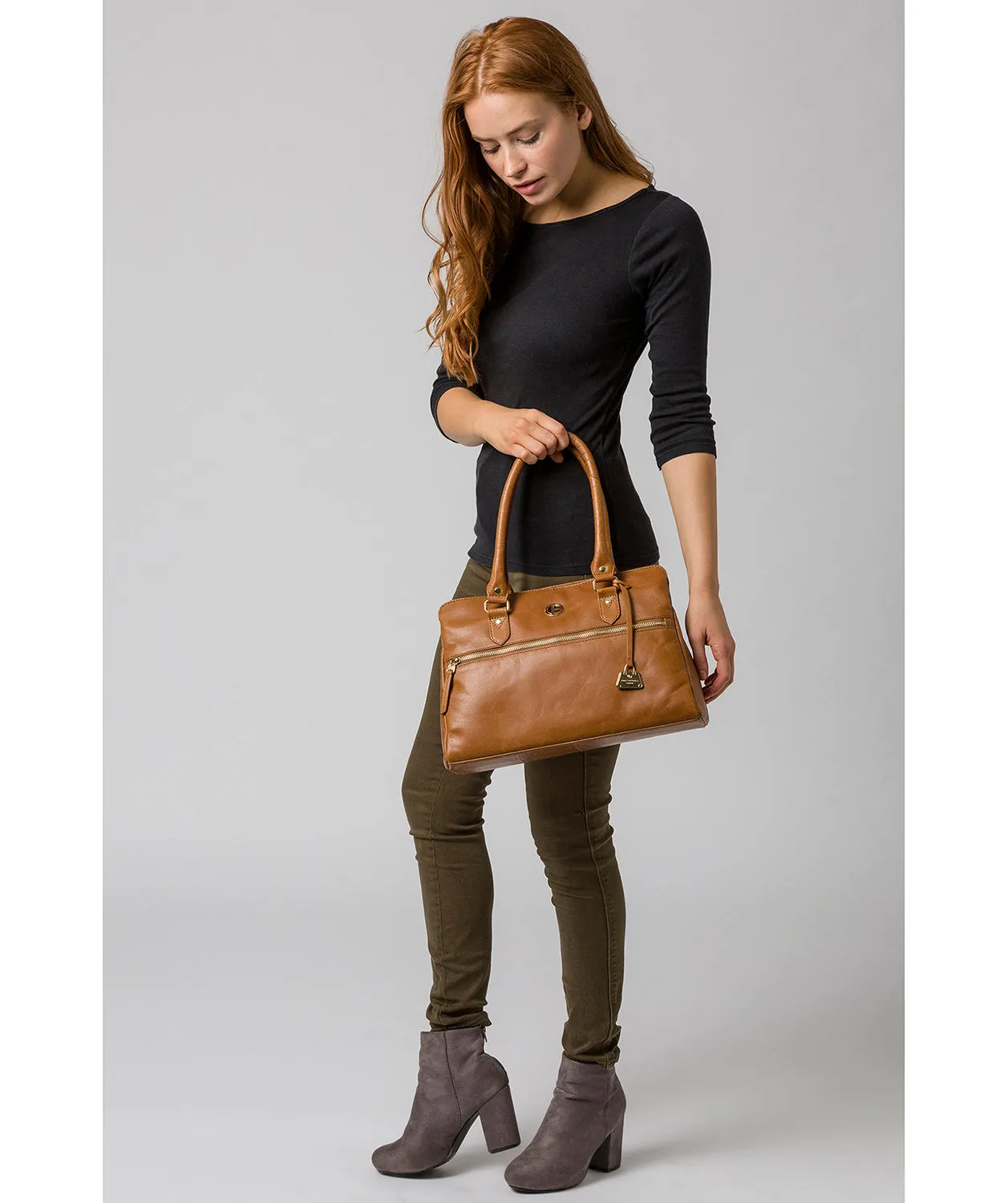 'Poppy' Saddle Tan Leather Handbag