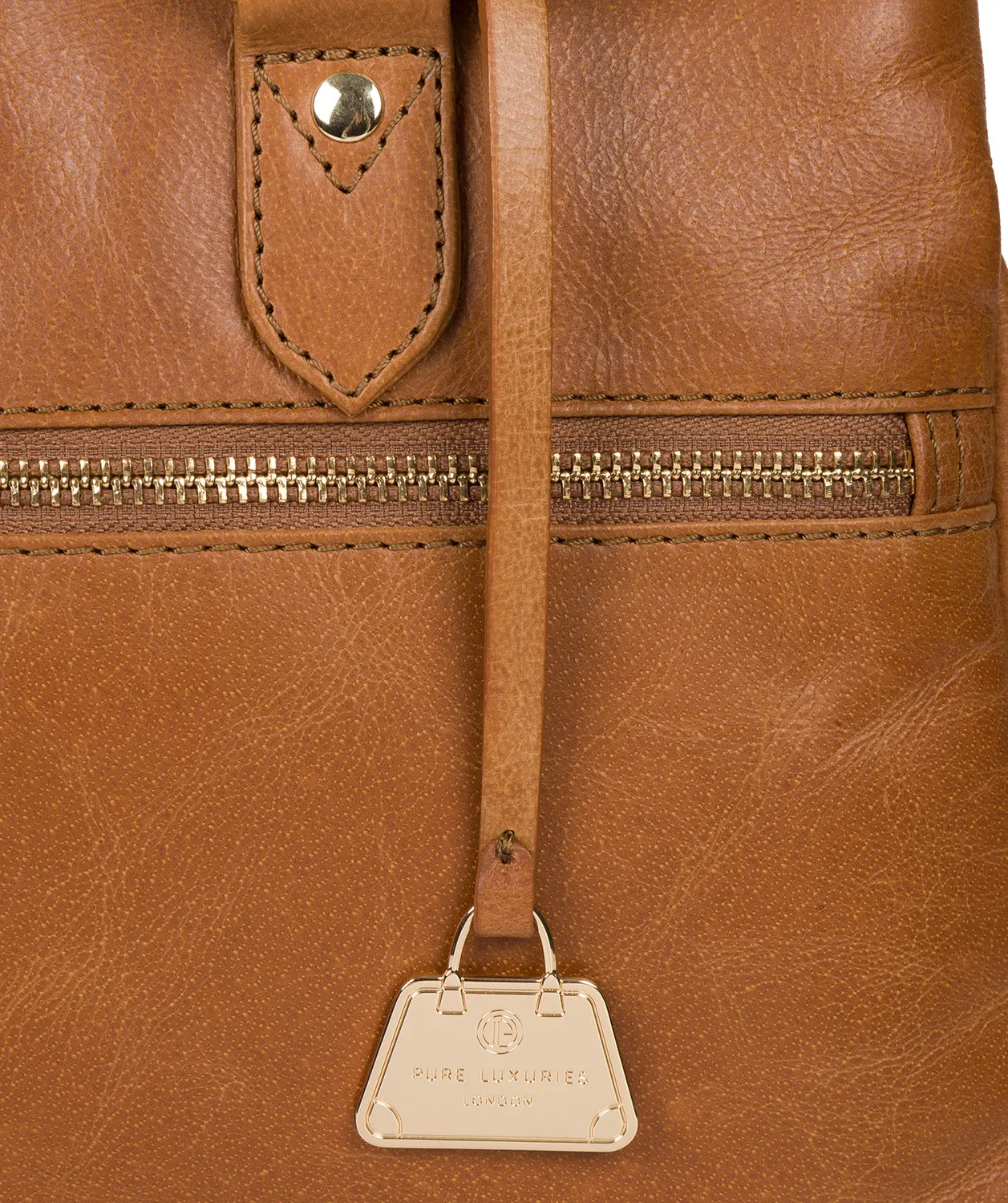 'Poppy' Saddle Tan Leather Handbag