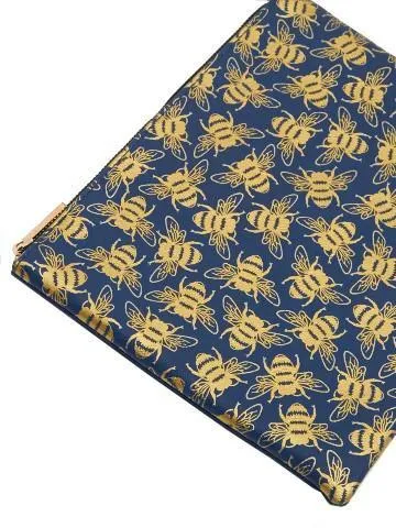 Printed Bee Clutch Bag