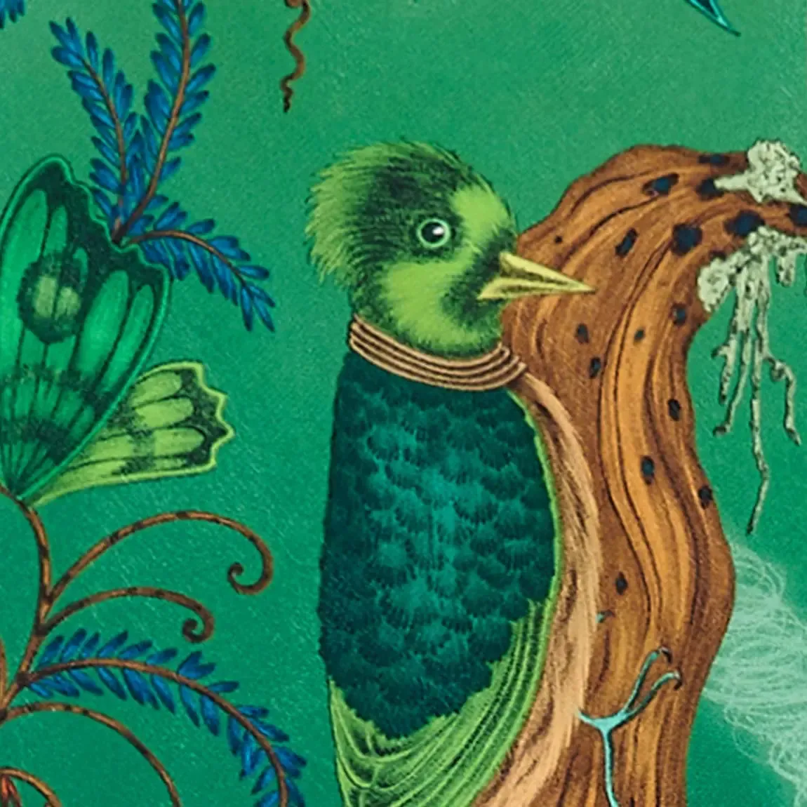 Quetzal Silk Skinny Scarf