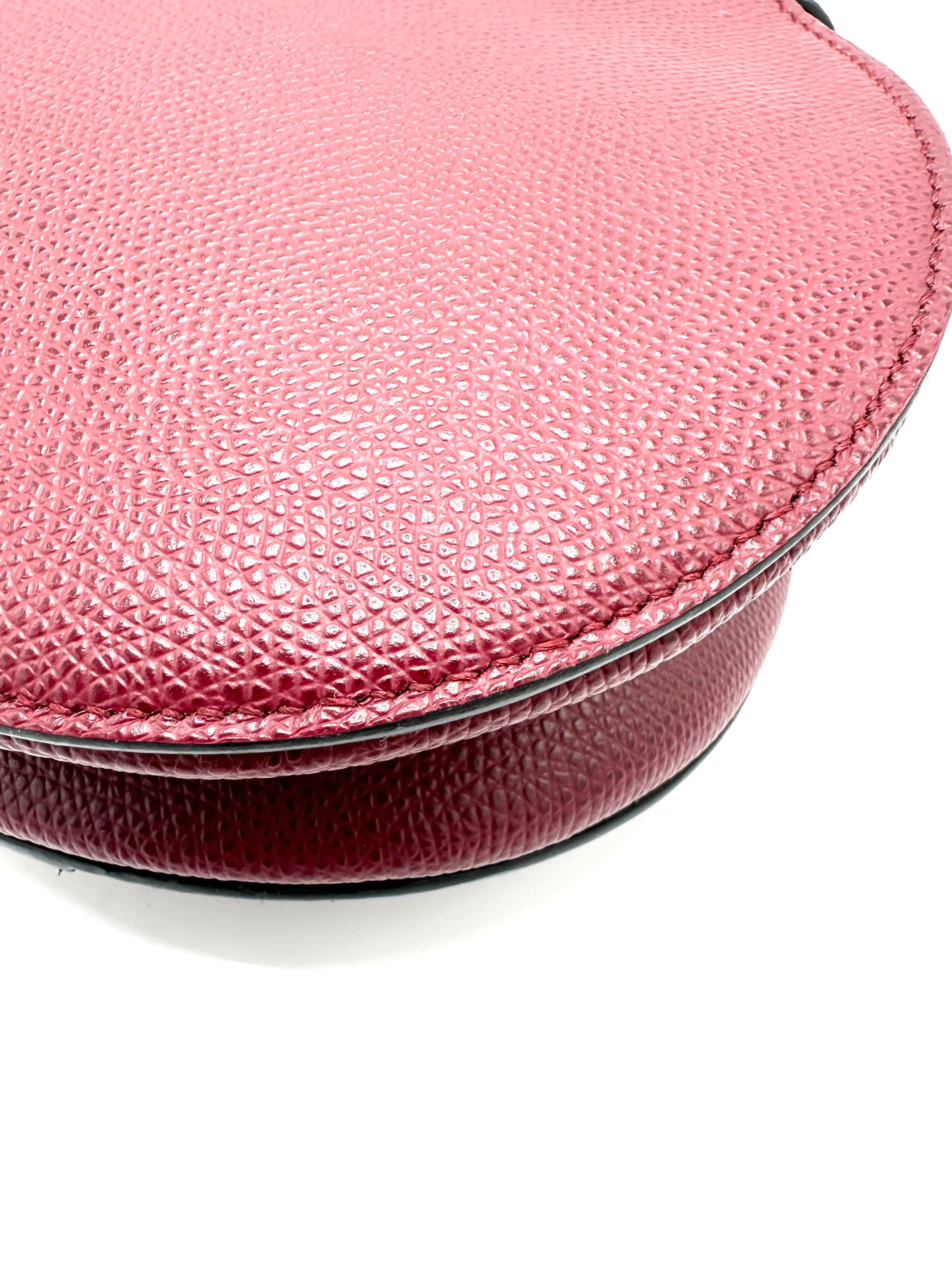Ruby Grained Leather GHW Medium Saddle Bag