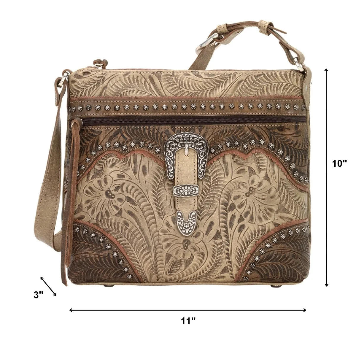 Saddle Ridge Zip Top Shoulder Bag 2170