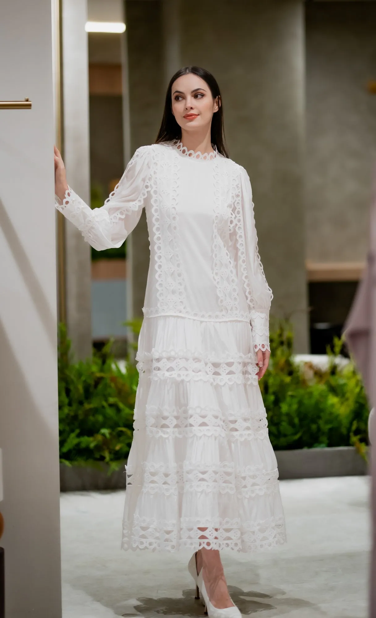 Scarlett Dress in Lucent White