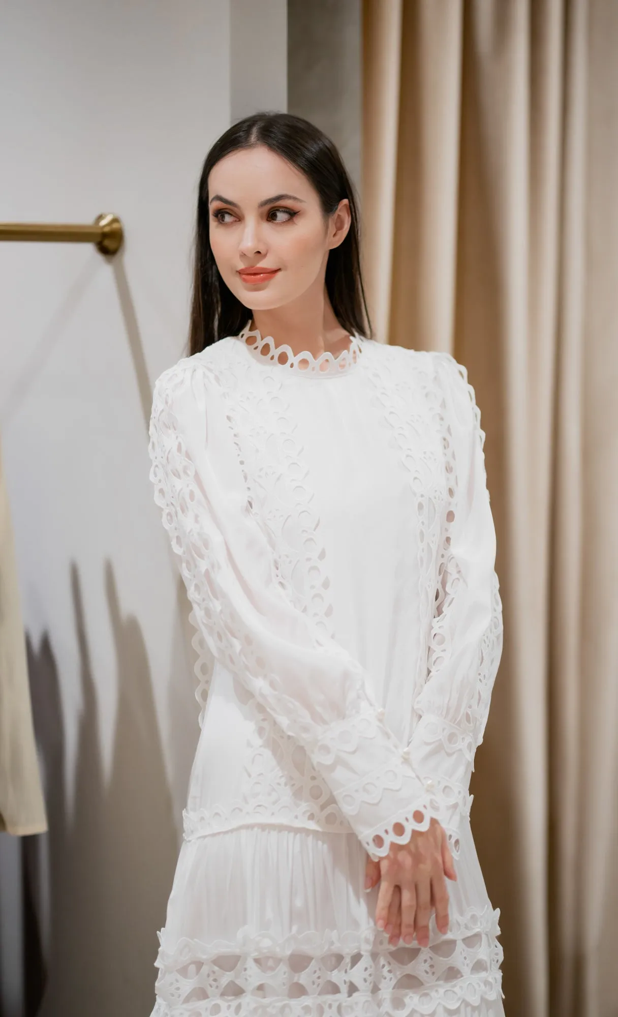 Scarlett Dress in Lucent White