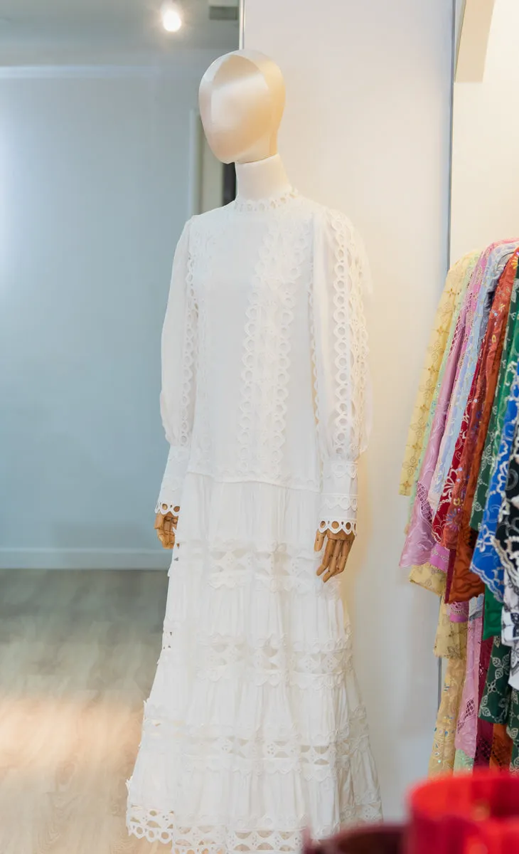 Scarlett Dress in Lucent White