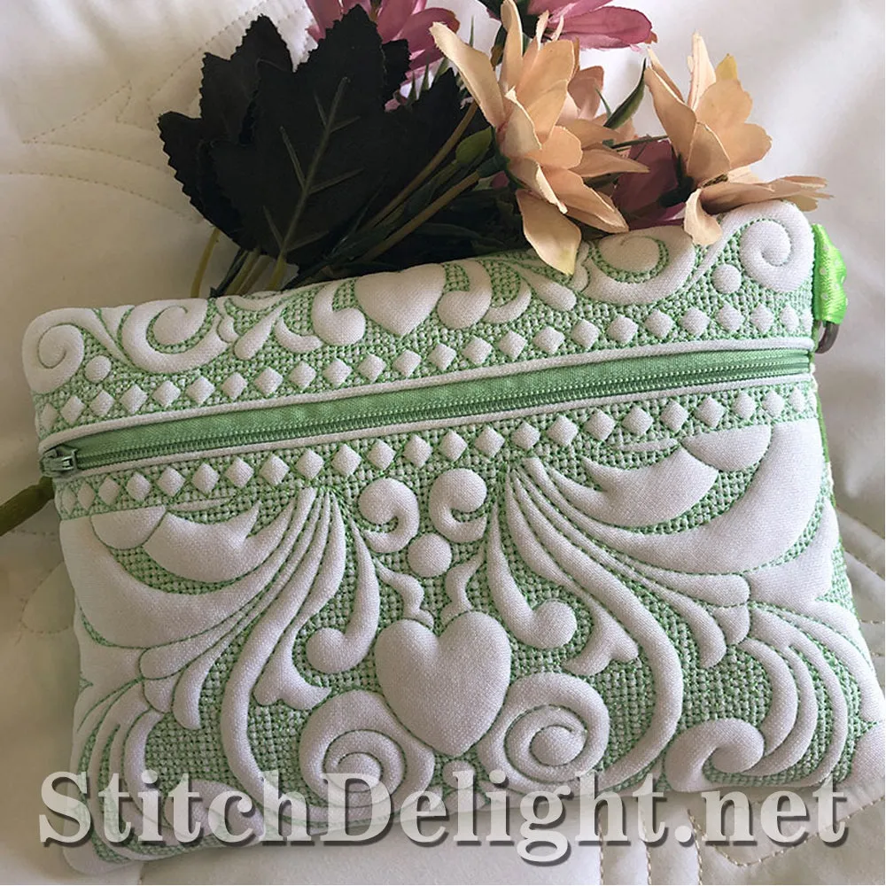 SDS1505 ITH Quilted Zipper Bags