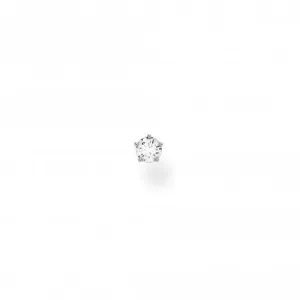 Silver Zirconia Single Ear Stud - Small H2147-051-14