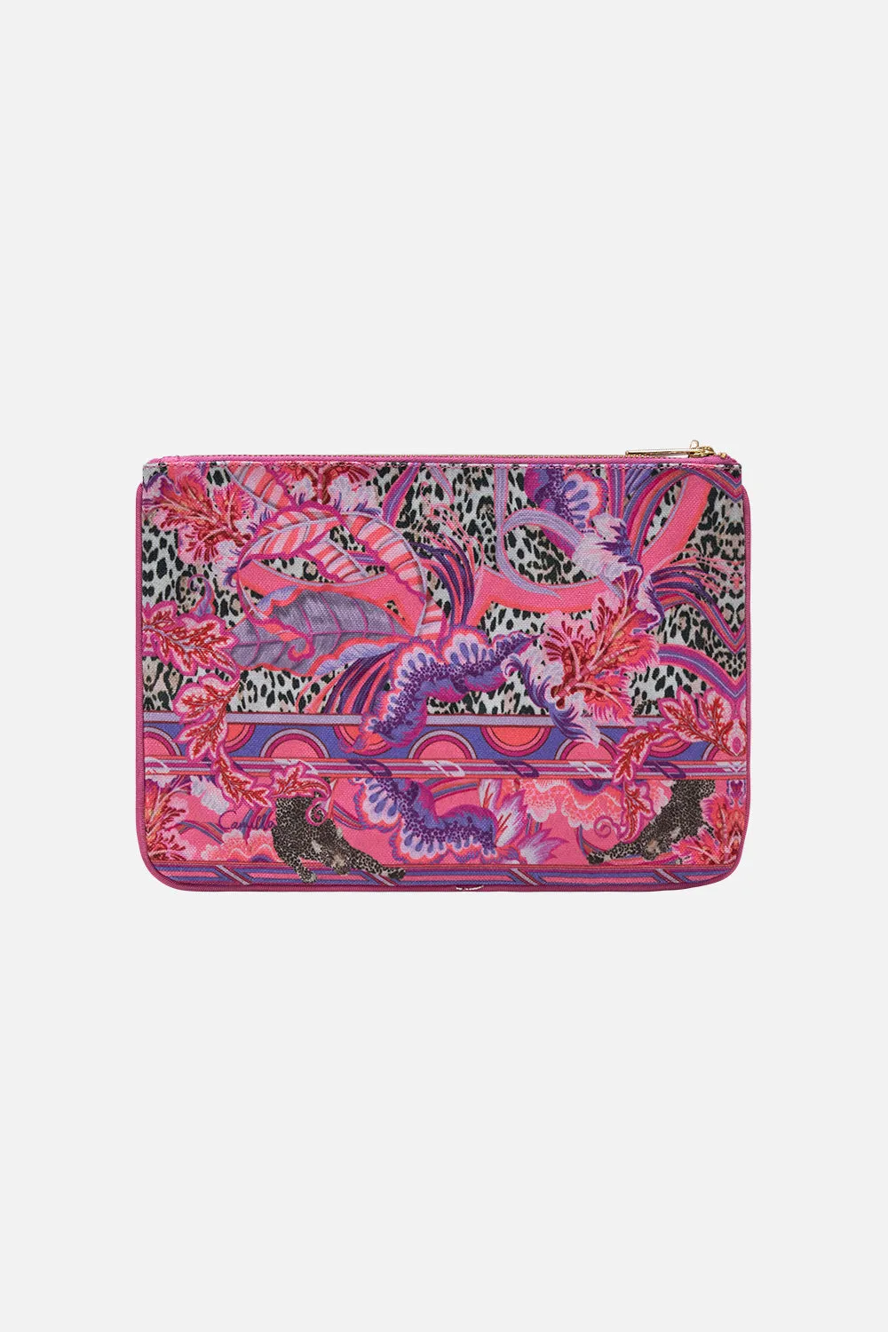 SMALL CANVAS CLUTCH VIOLA VINTAGE