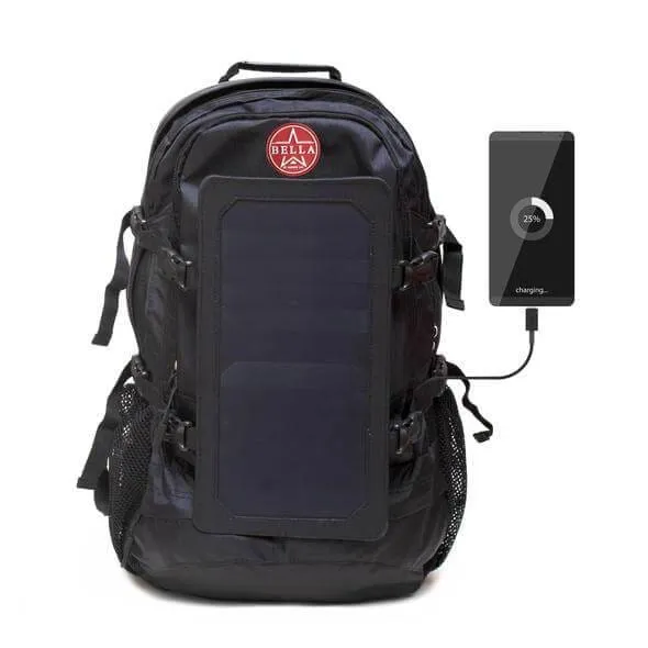 Solar Backpack 45L with Power Bank 6.5W 6V color Black