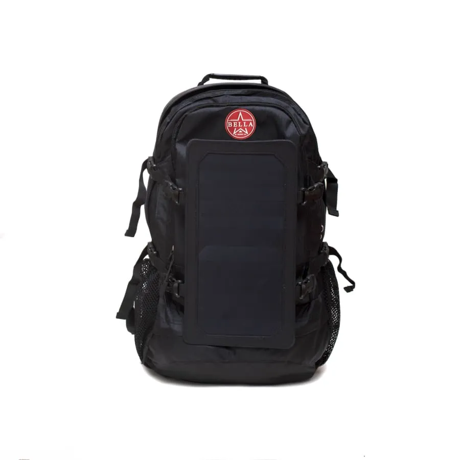 Solar Backpack 45L with Power Bank 6.5W 6V color Black