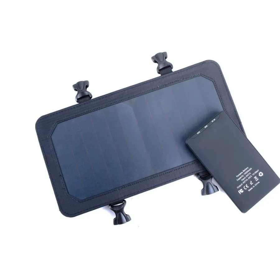 Solar Backpack 45L with Power Bank 6.5W 6V color Black