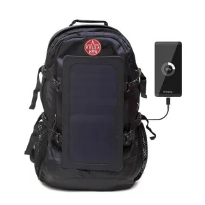 Solar Backpack 45L with Power Bank 6.5W 6V color Black