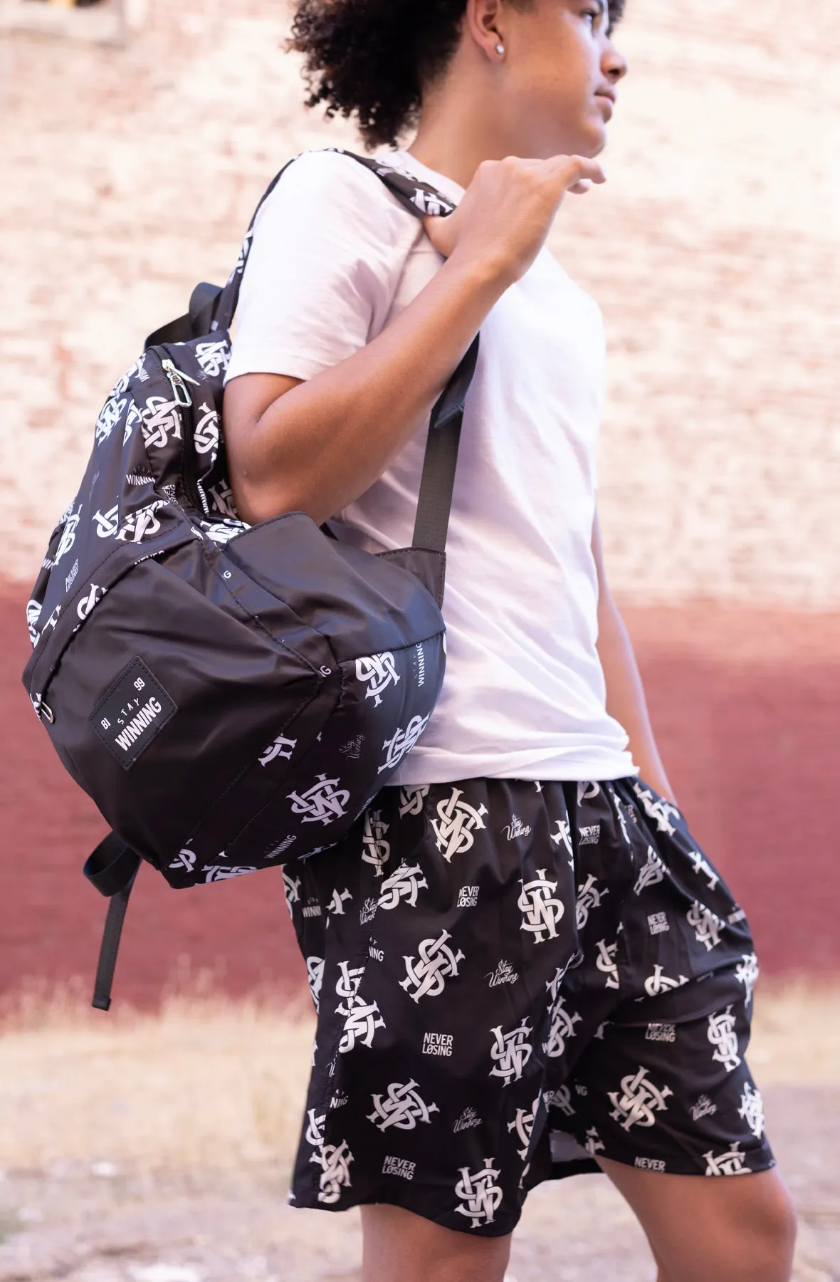 Stay Winning Black Backpack