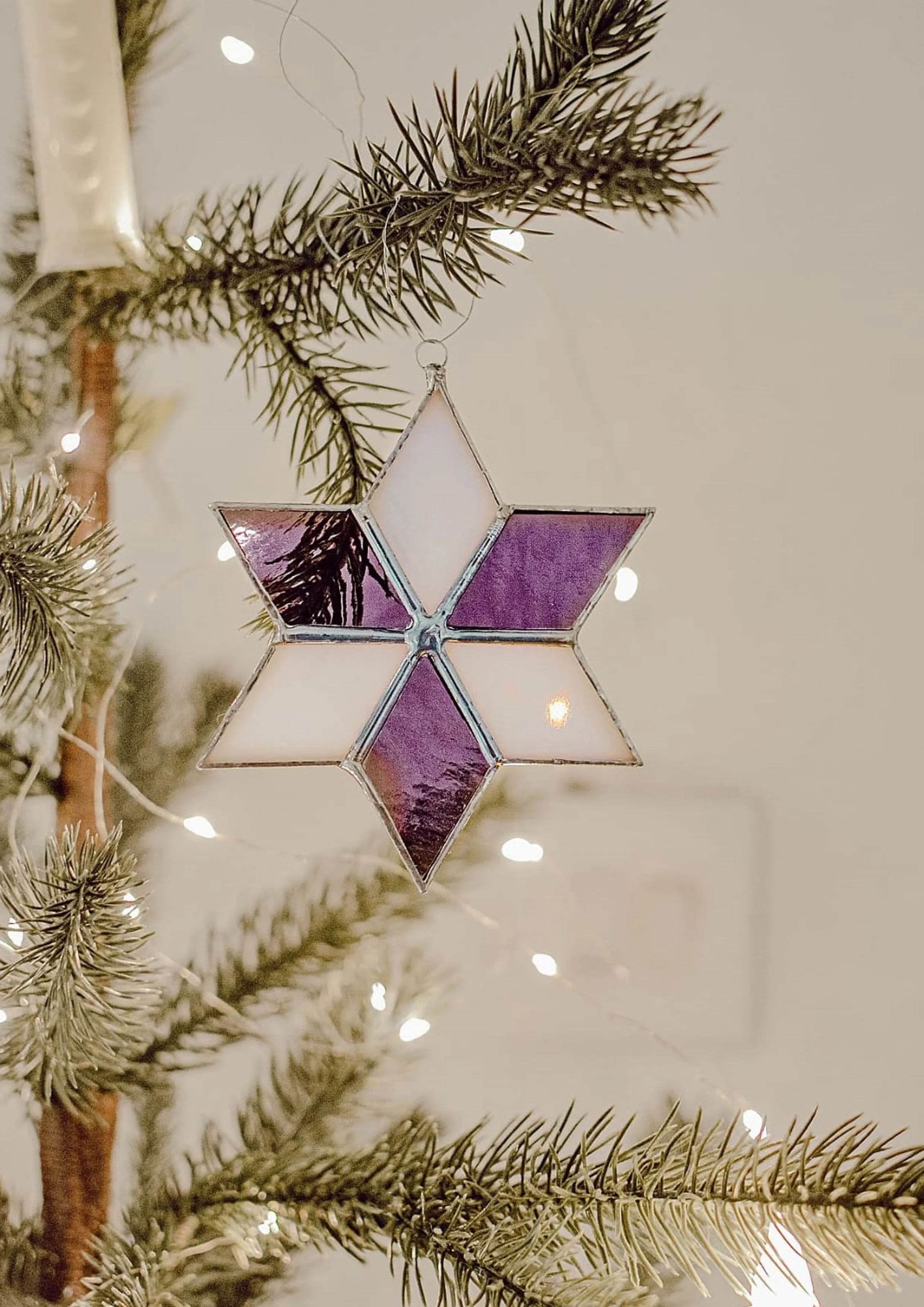 Stella- Christmas stars - Purple | White