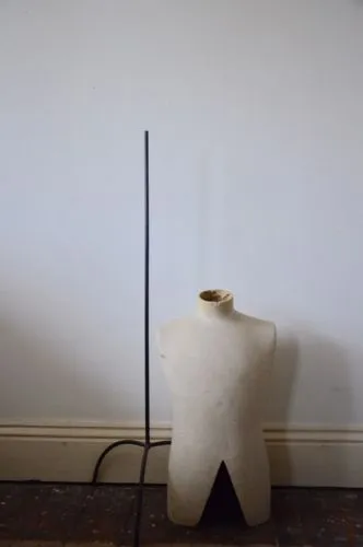 STUNNING antique Tailor's adjustable MANNEQUIN on  METAL stand