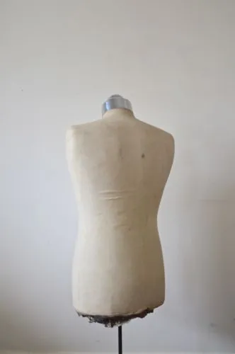 STUNNING antique Tailor's adjustable MANNEQUIN on  METAL stand