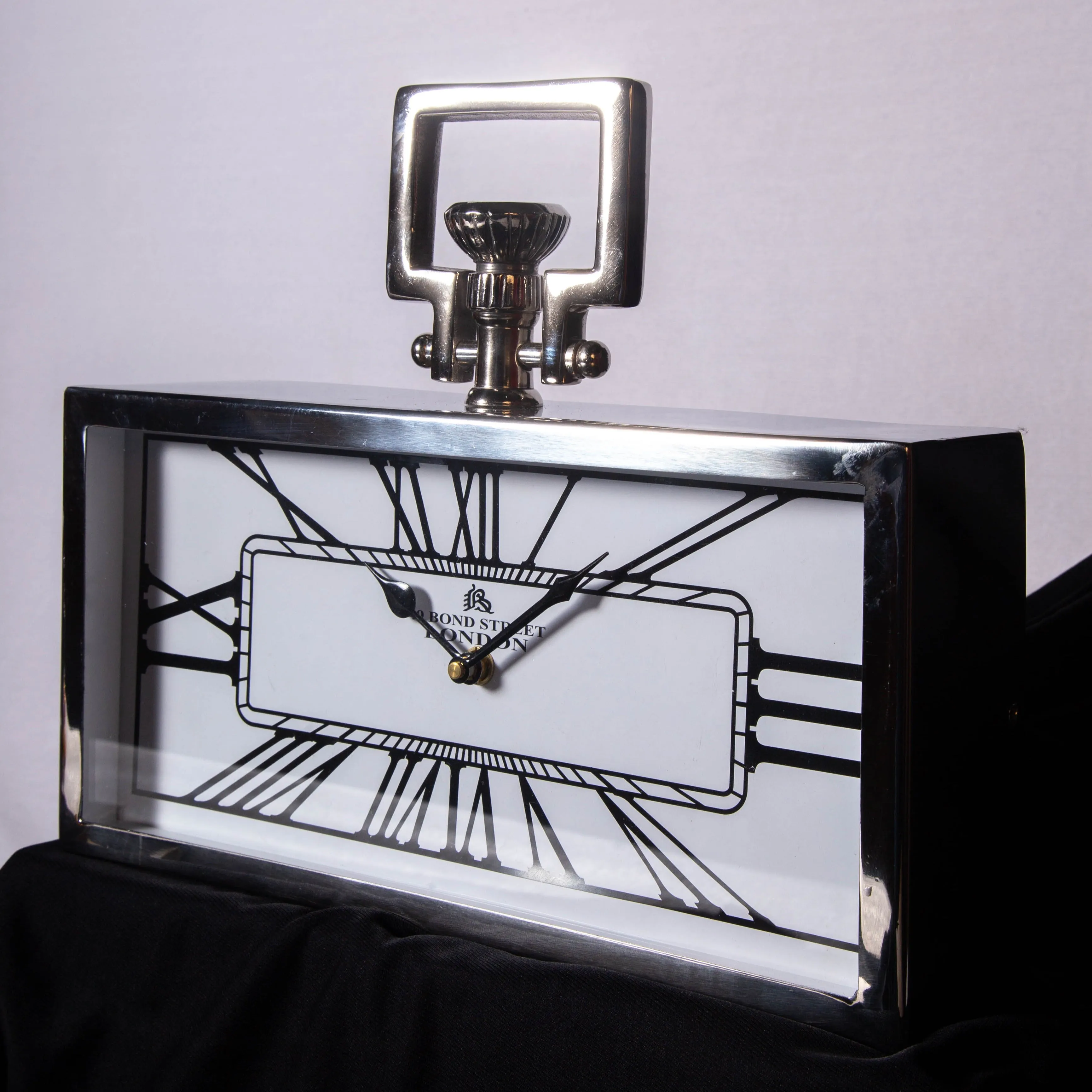 Stunning Steel Table Clock For Study Table/Decor Item