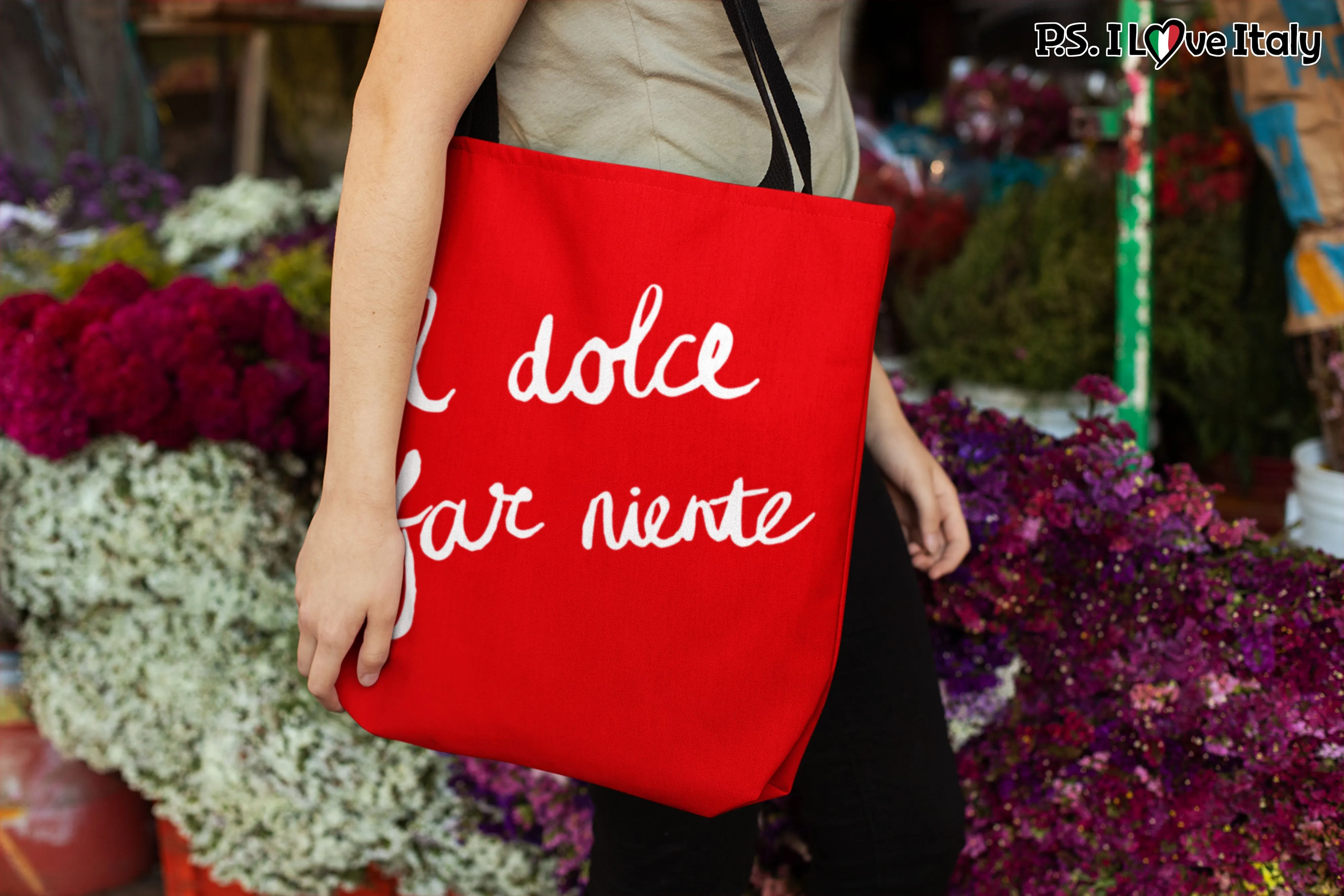 Sweetness of Doing Nothing Tote Bag - Red