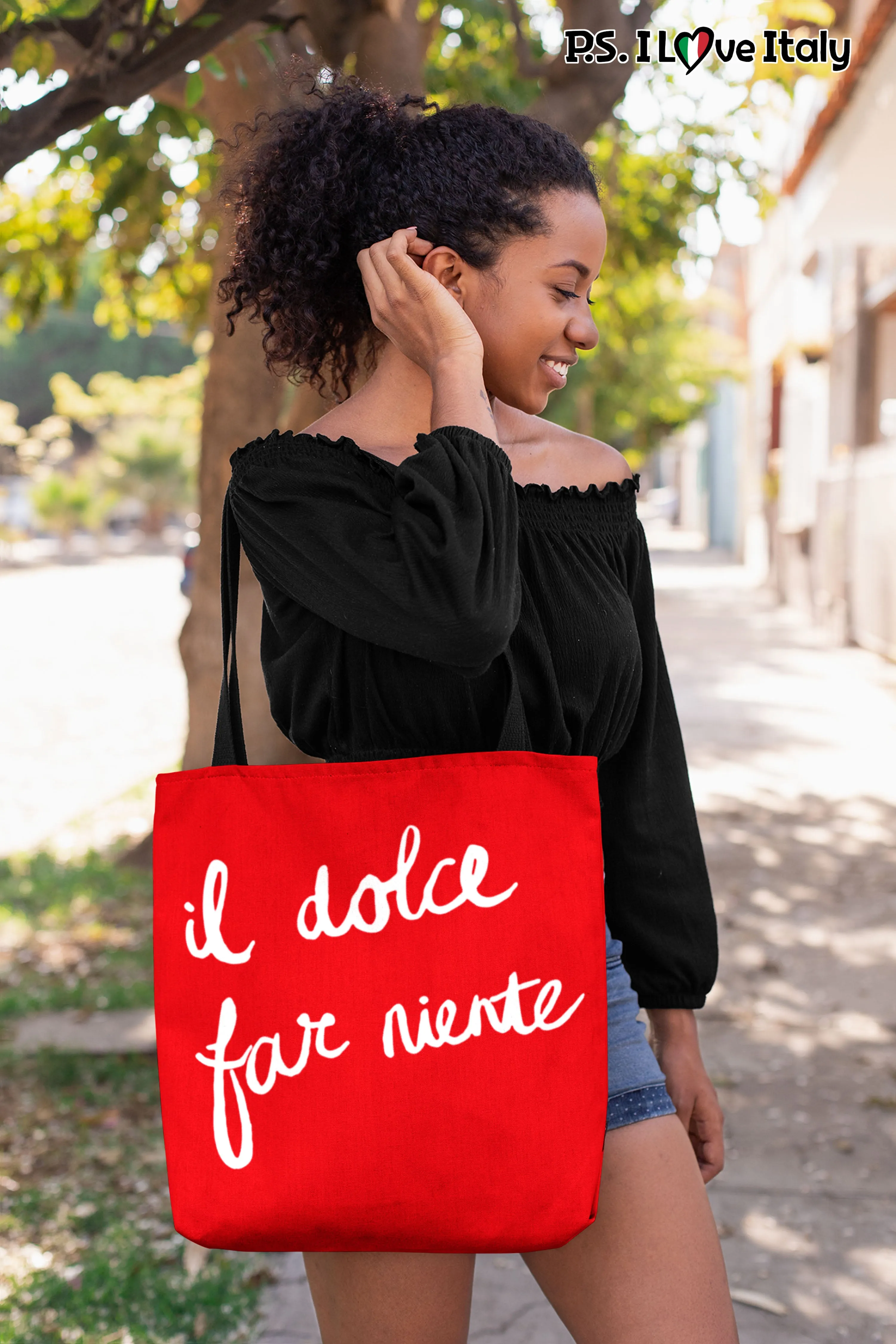 Sweetness of Doing Nothing Tote Bag - Red