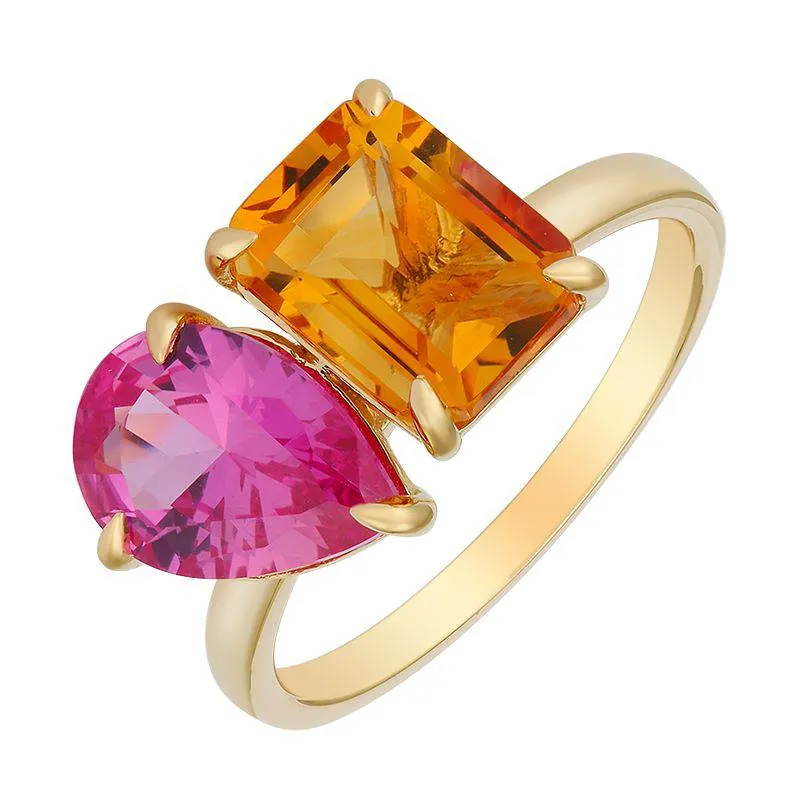 Two Stone Semi Precious Ring