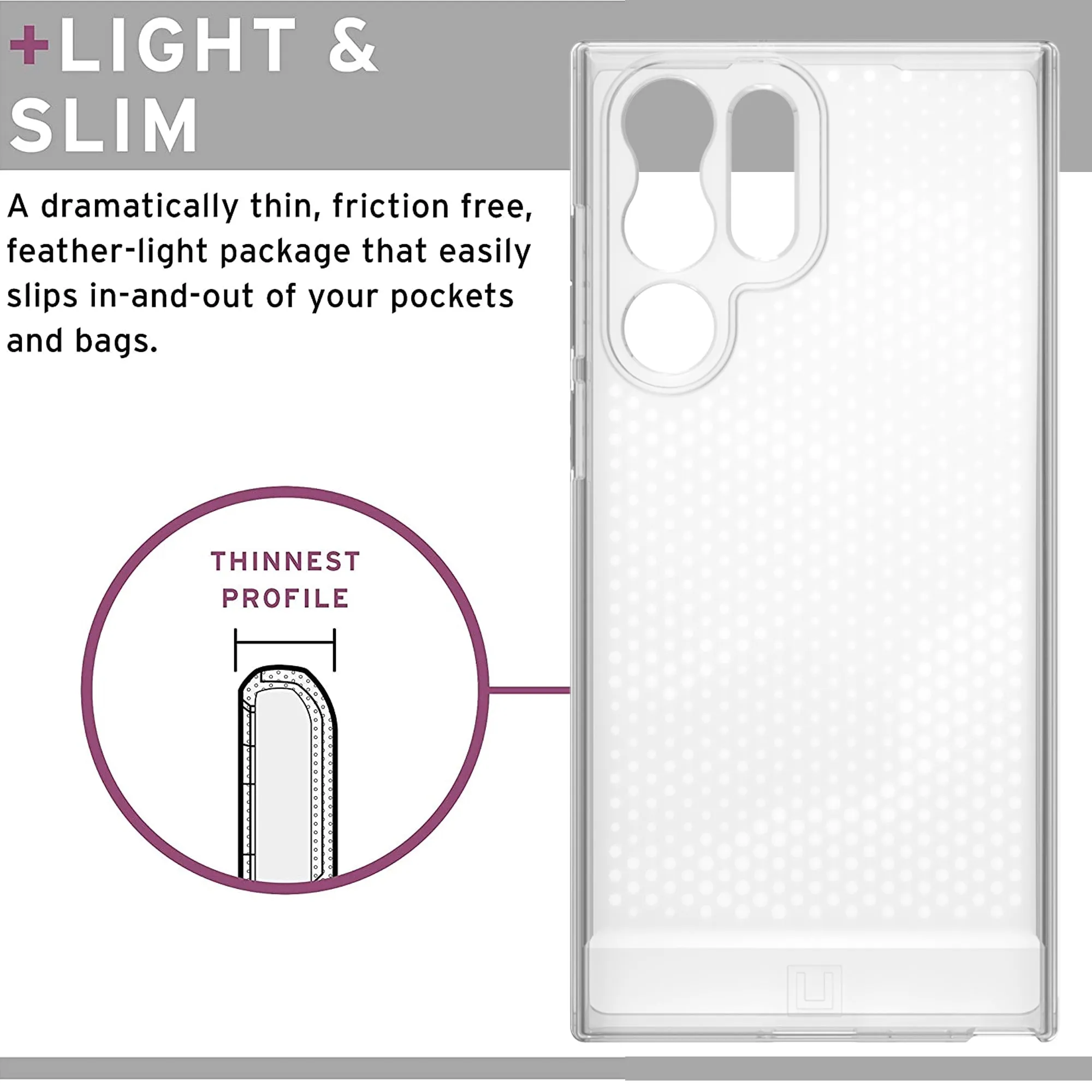UAG [U] Lucent Case for Samsung Galaxy S22 Ultra - Ice (Barcode: 810070368913 )