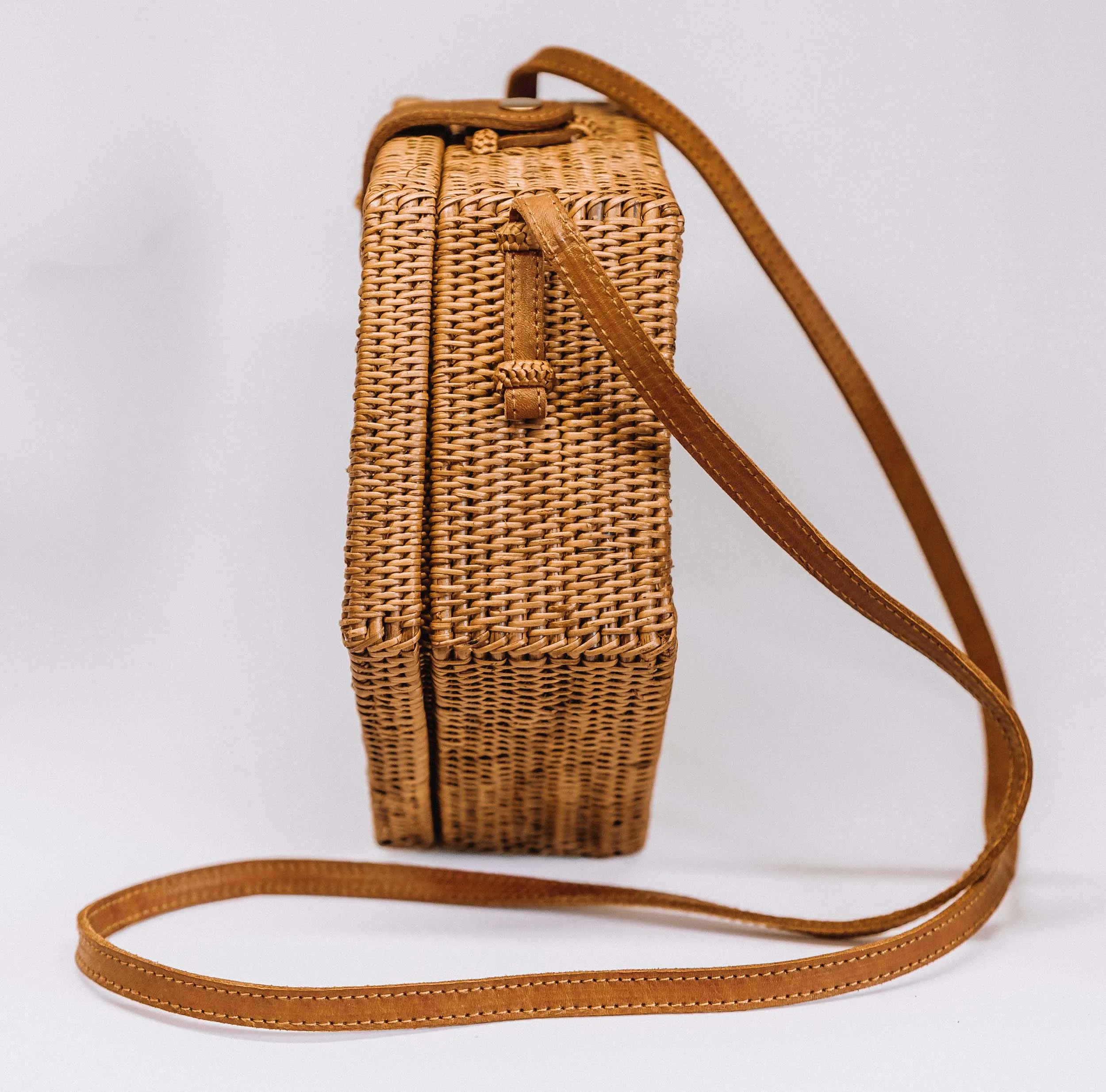 Vegan Hexagon Rattan Bag
