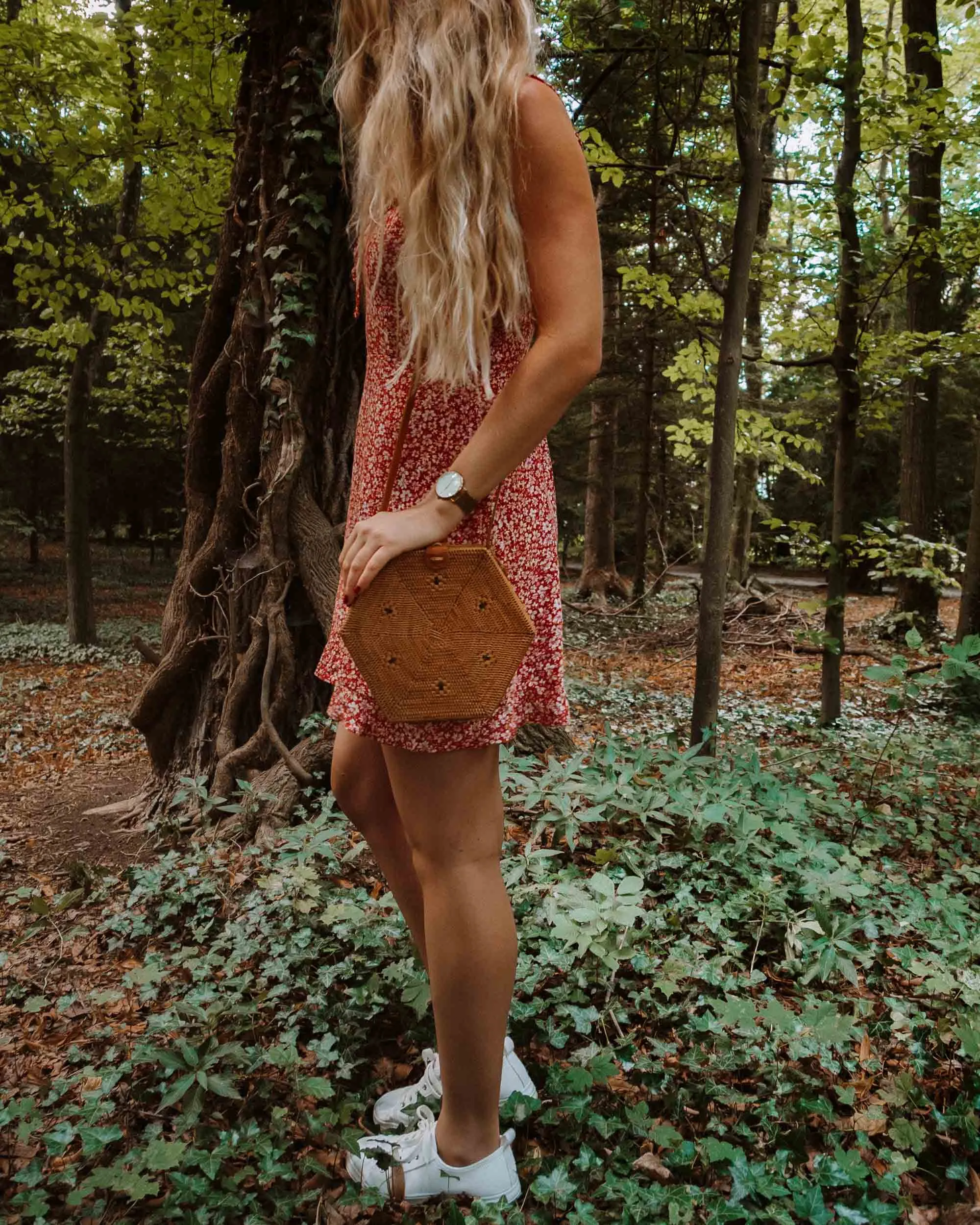 Vegan Hexagon Rattan Bag