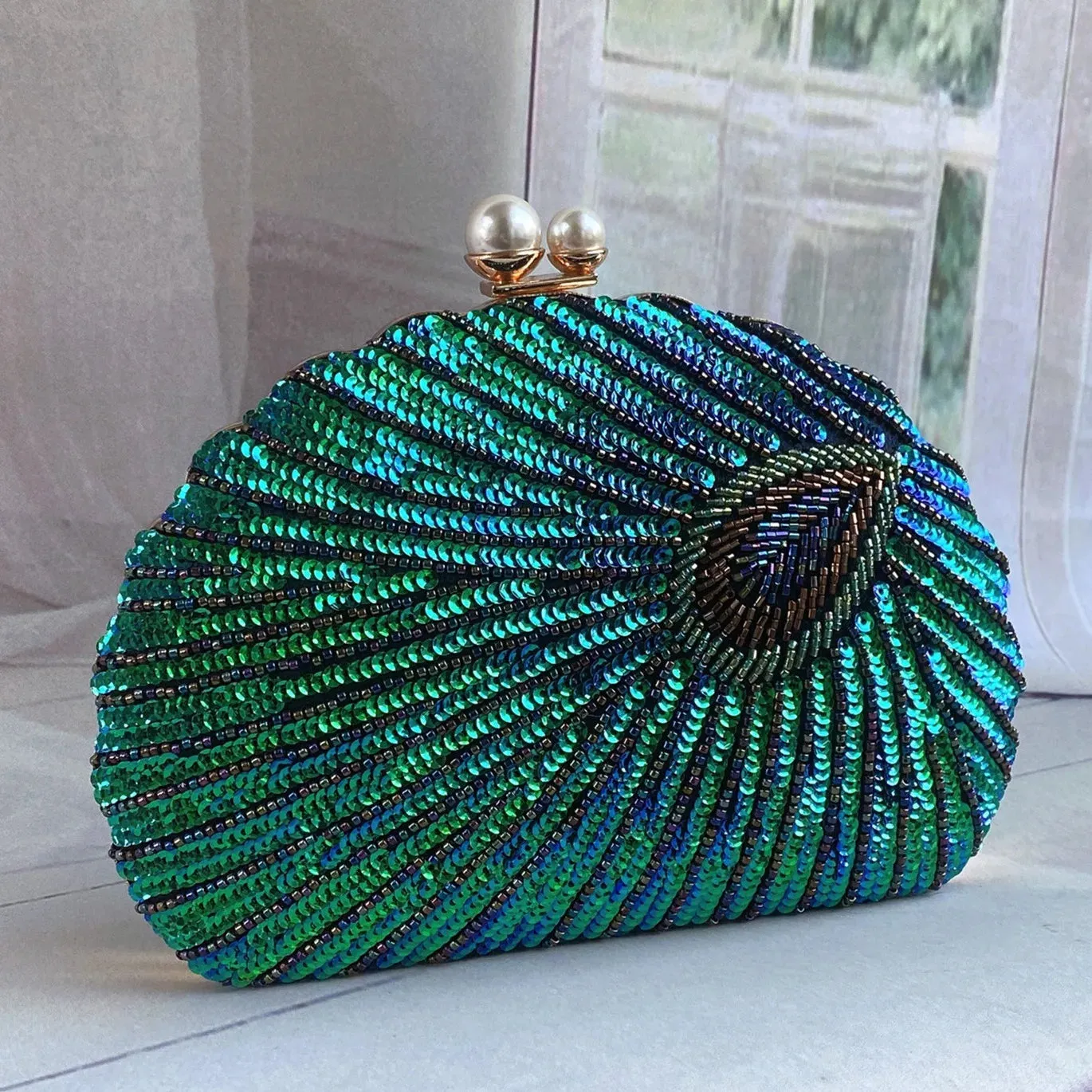 Vintage Beaded Embroidery Clutch