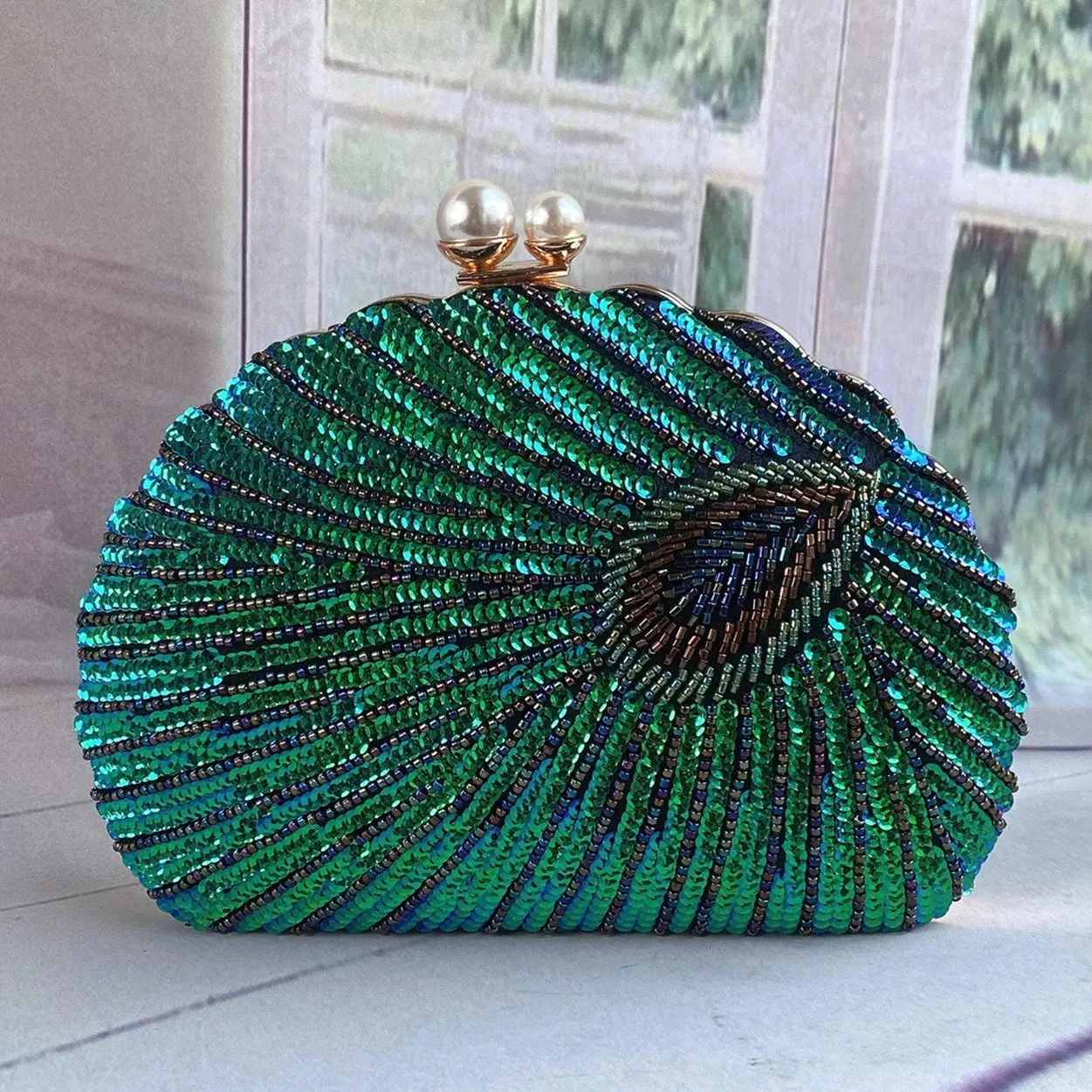 Vintage Beaded Embroidery Clutch
