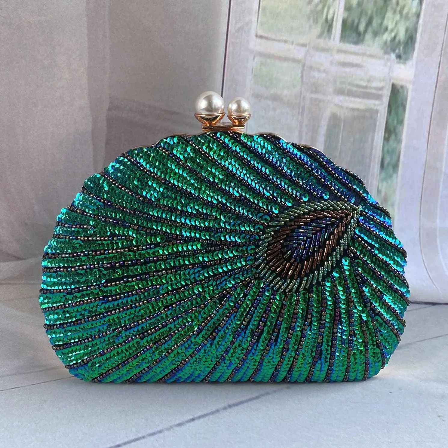 Vintage Beaded Embroidery Clutch