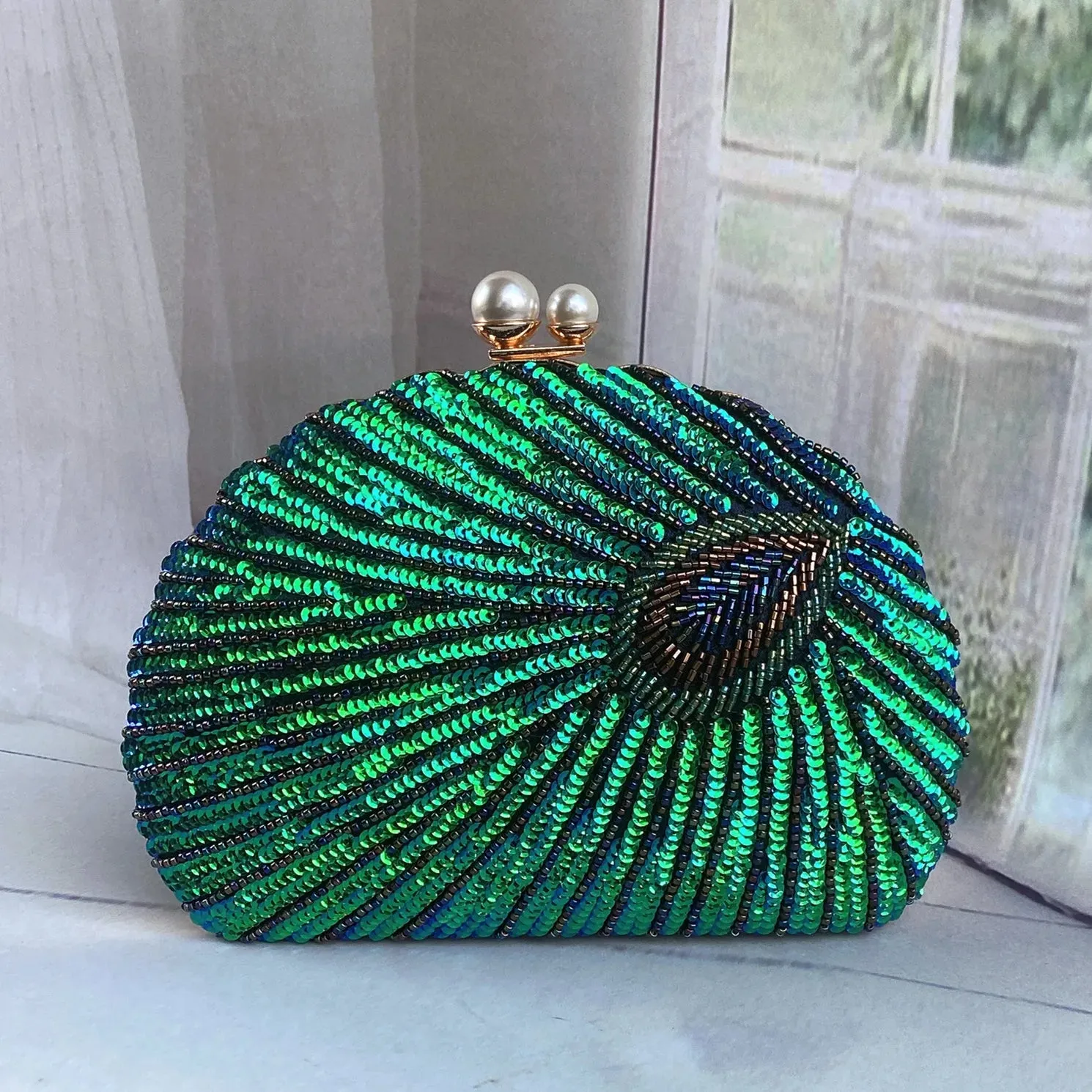 Vintage Beaded Embroidery Clutch