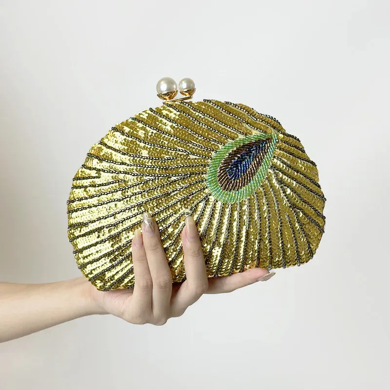 Vintage Beaded Embroidery Clutch