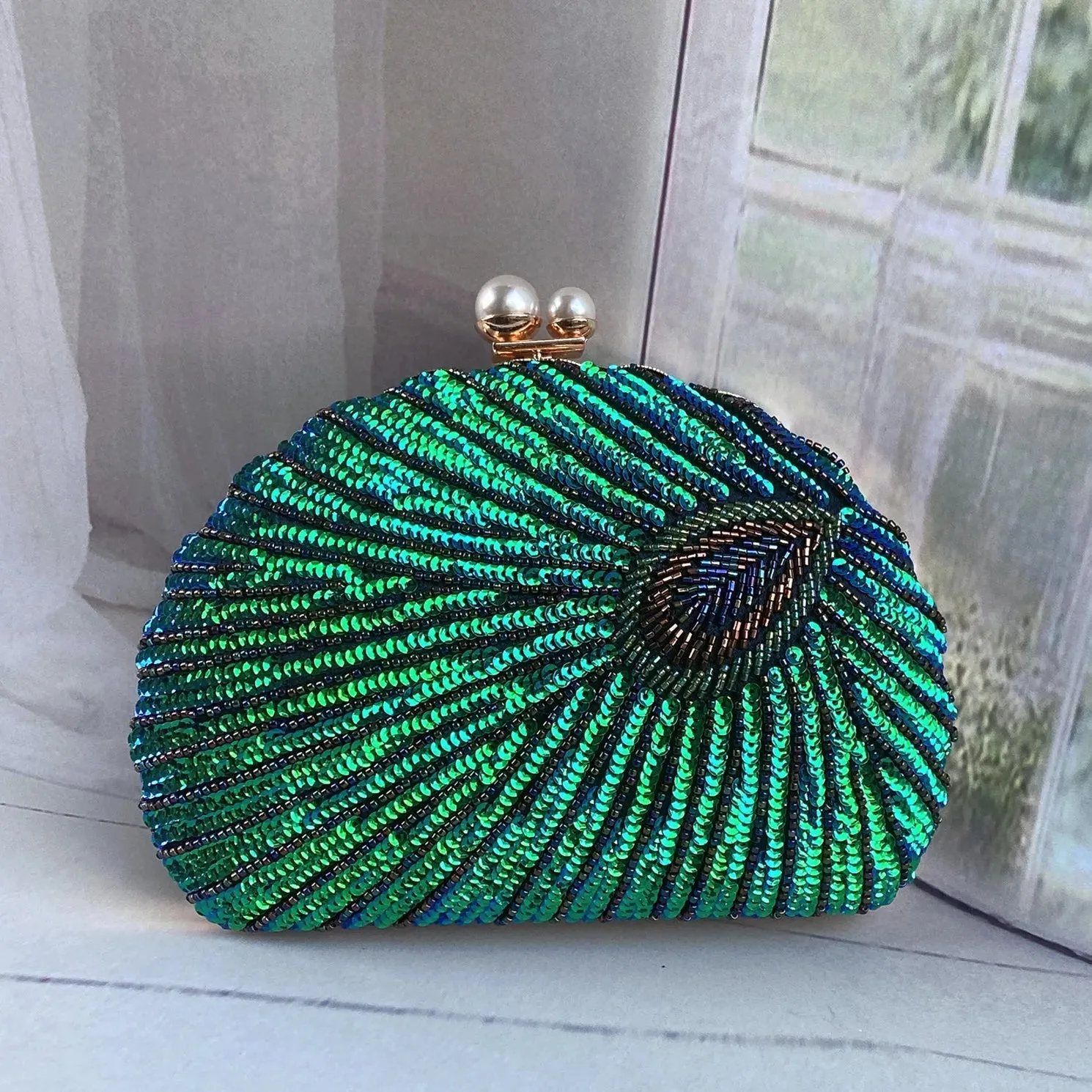Vintage Beaded Embroidery Clutch