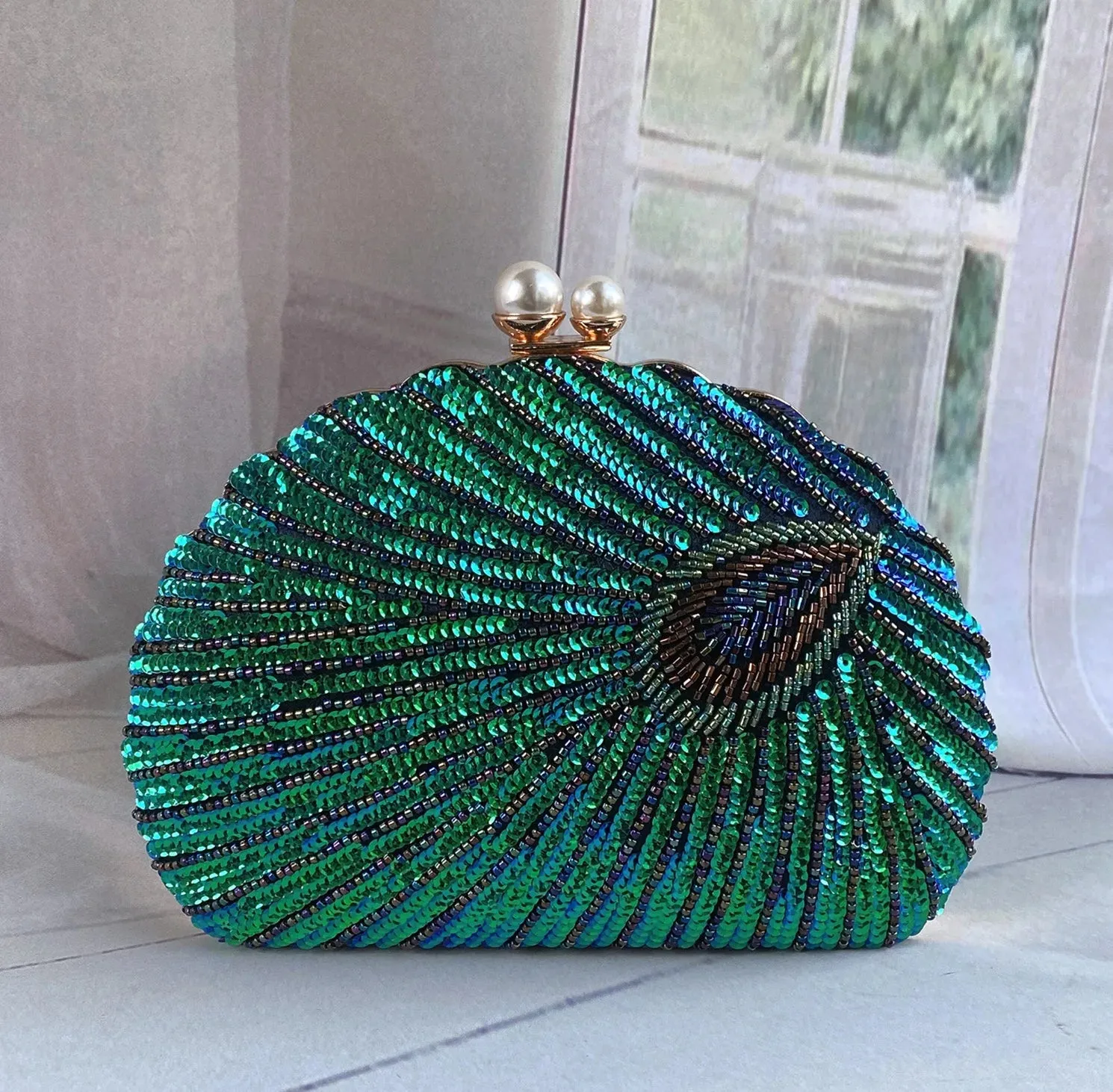 Vintage Beaded Embroidery Clutch