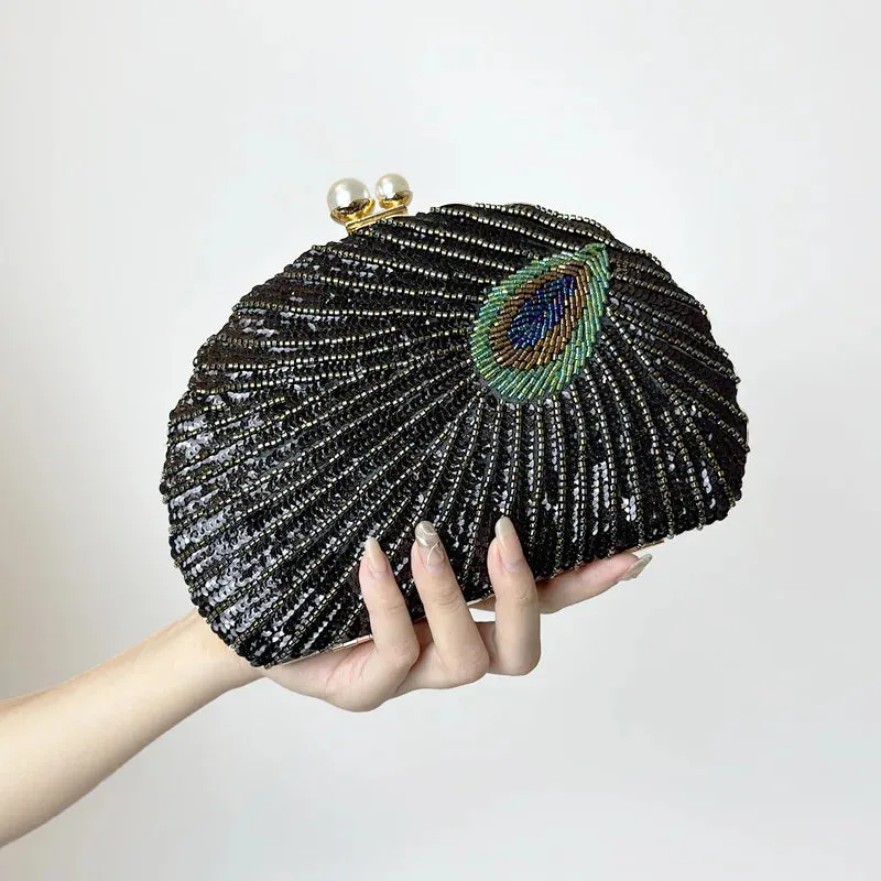 Vintage Beaded Embroidery Clutch
