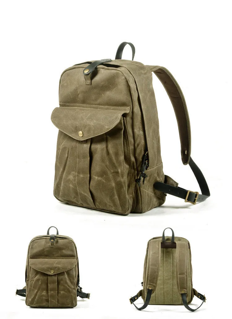 Vintage Water-resistant Canvas Hiking Backpack