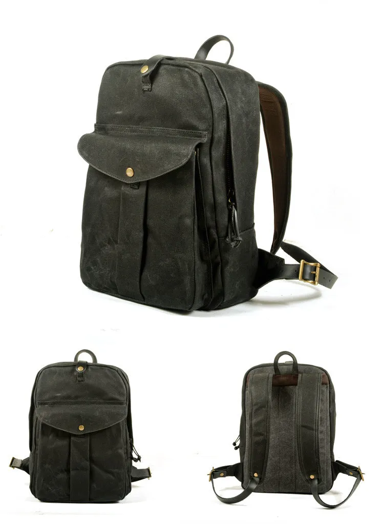 Vintage Water-resistant Canvas Hiking Backpack