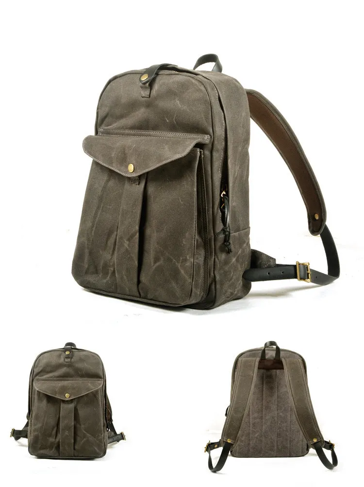 Vintage Water-resistant Canvas Hiking Backpack