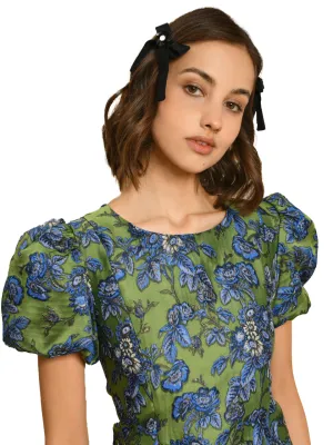 Virdiflora Jacquard Dress