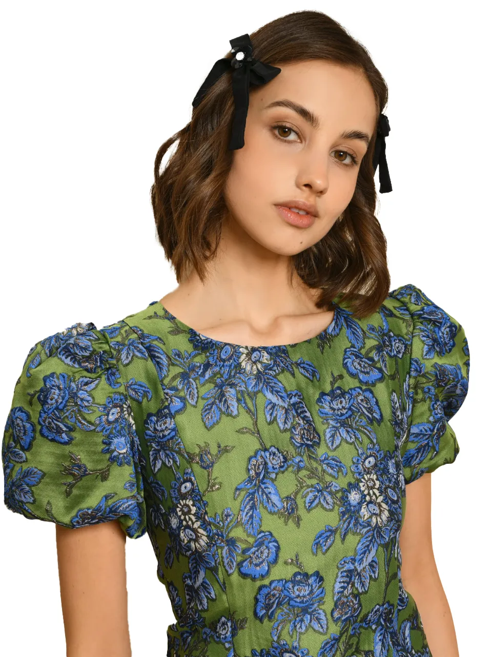 Virdiflora Jacquard Dress