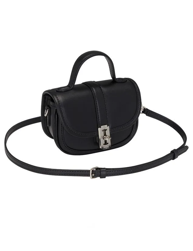 vunque Festone Leather Saddle Piccolo Black (VQB4-1CO390-1BKXX)