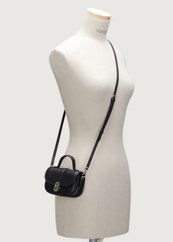 vunque Festone Leather Saddle Piccolo Black (VQB4-1CO390-1BKXX)