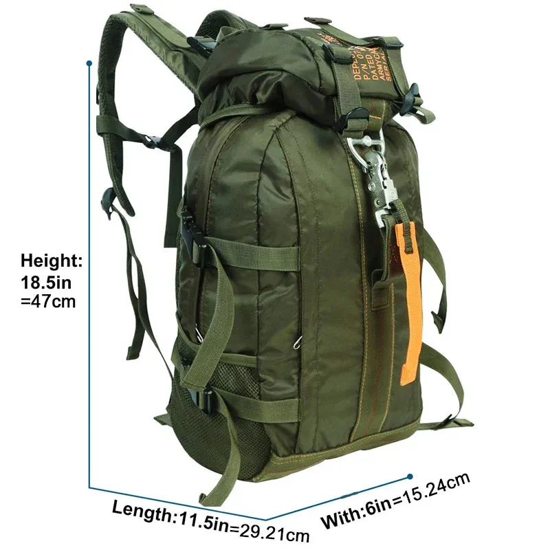 Waterproof Travel Hiking Backpack, Lightweight Camping Daypack, 18.5 Inch
