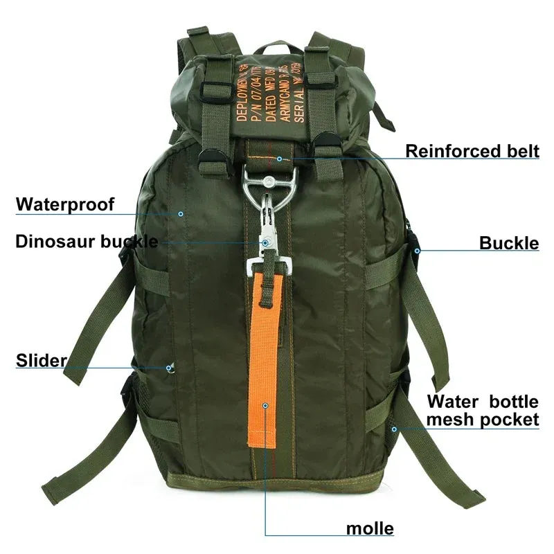 Waterproof Travel Hiking Backpack, Lightweight Camping Daypack, 18.5 Inch