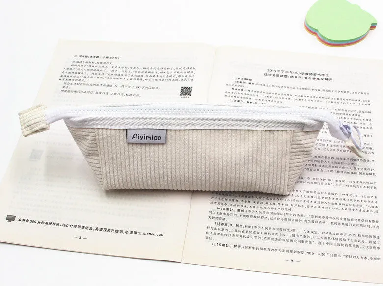 Wholesale Corduroy Pencil Case Pencil Bags Stationery Box JDC-PB-Donglej001